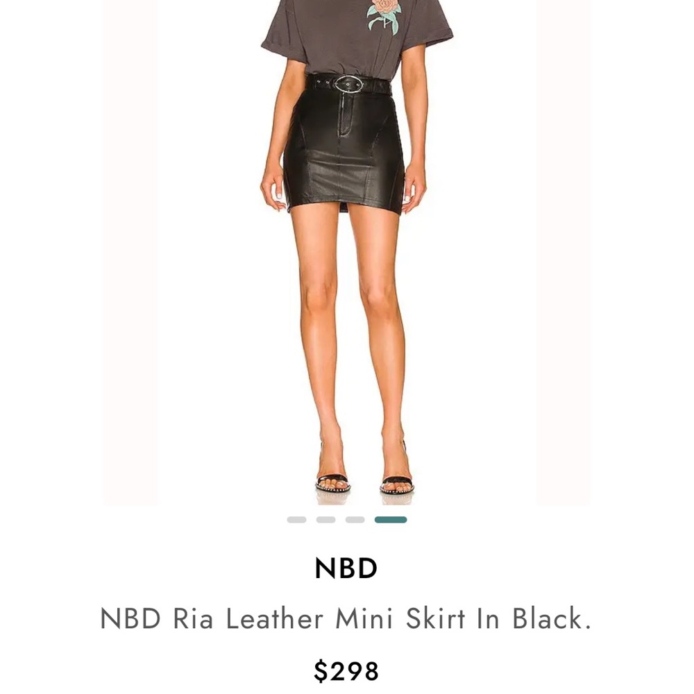 NBD leather mini skirt
